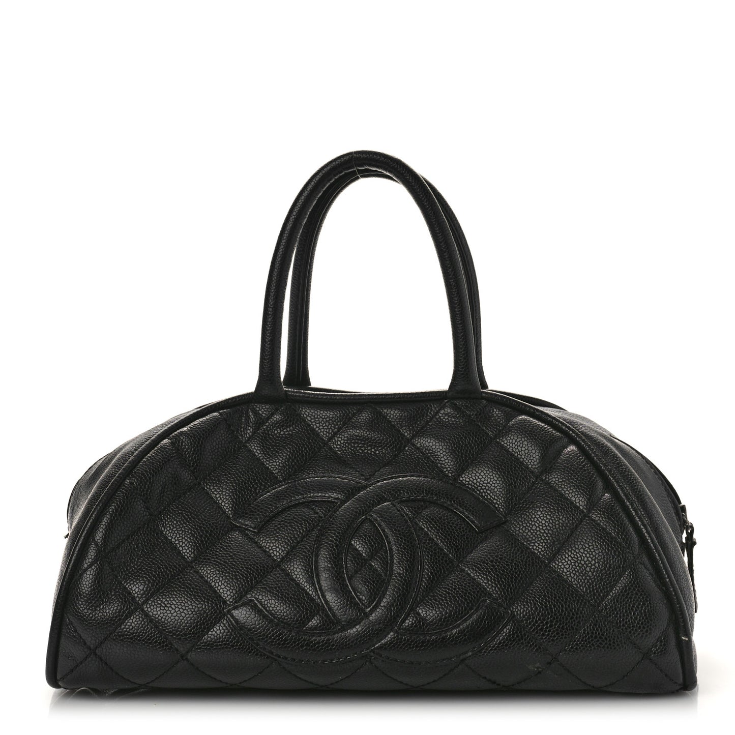 Caviar Quilted Small Bowler Black