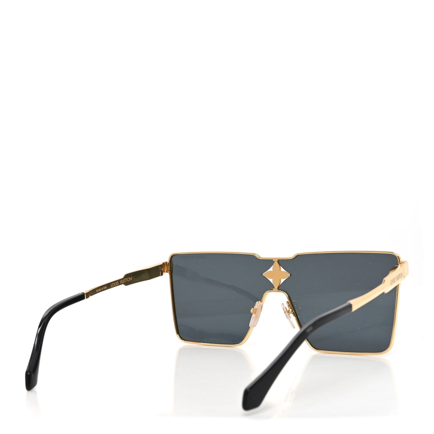 Louis Vuitton Acetate Swarovski Crystal Cyclone Sunglasses Z1700U Gold 4 of 7