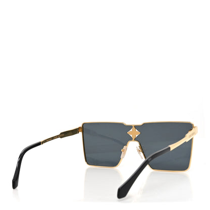 Louis Vuitton Acetate Swarovski Crystal Cyclone Sunglasses Z1700U Gold 4 of 7