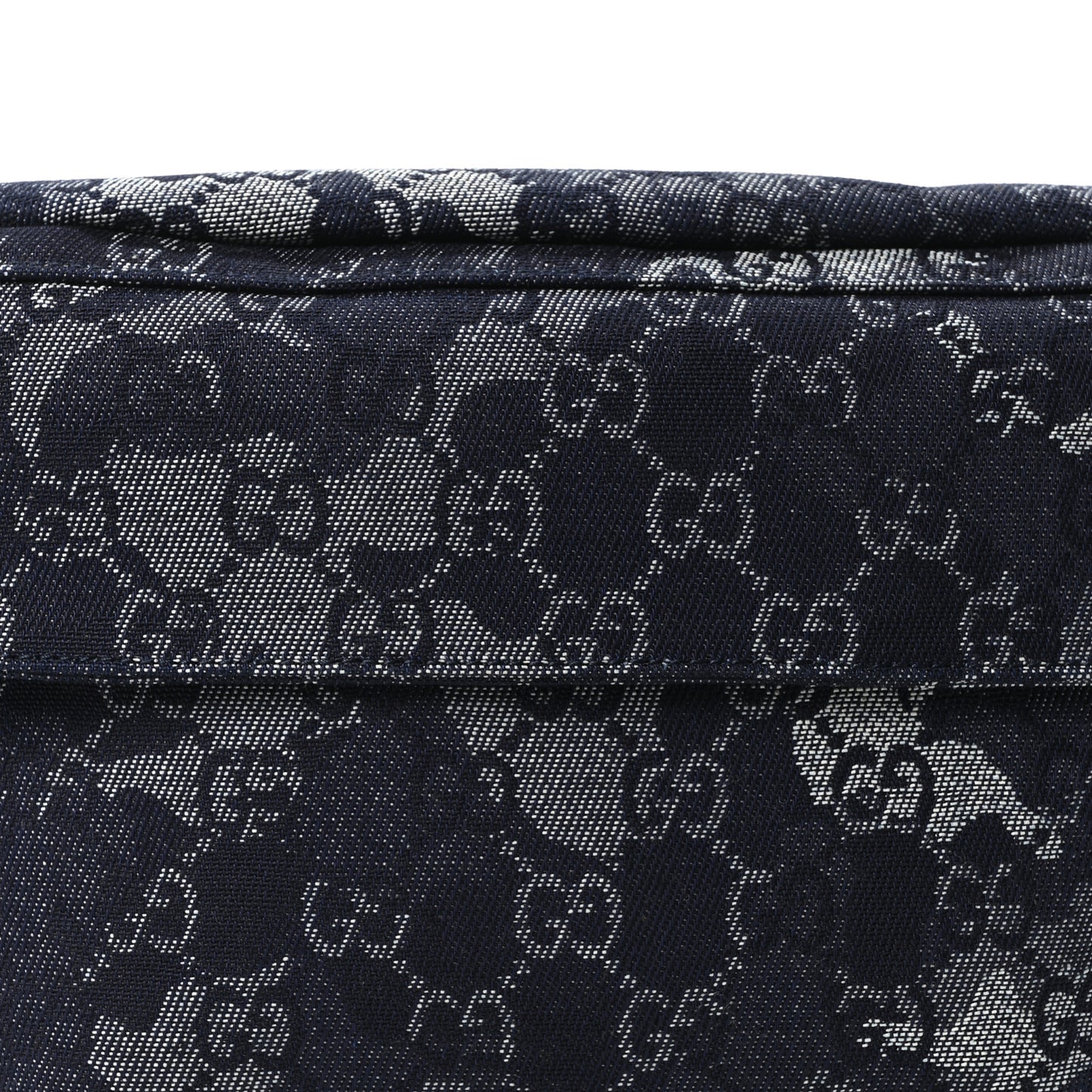 Denim Monogram Web Belt Bag Blue Multicolor
