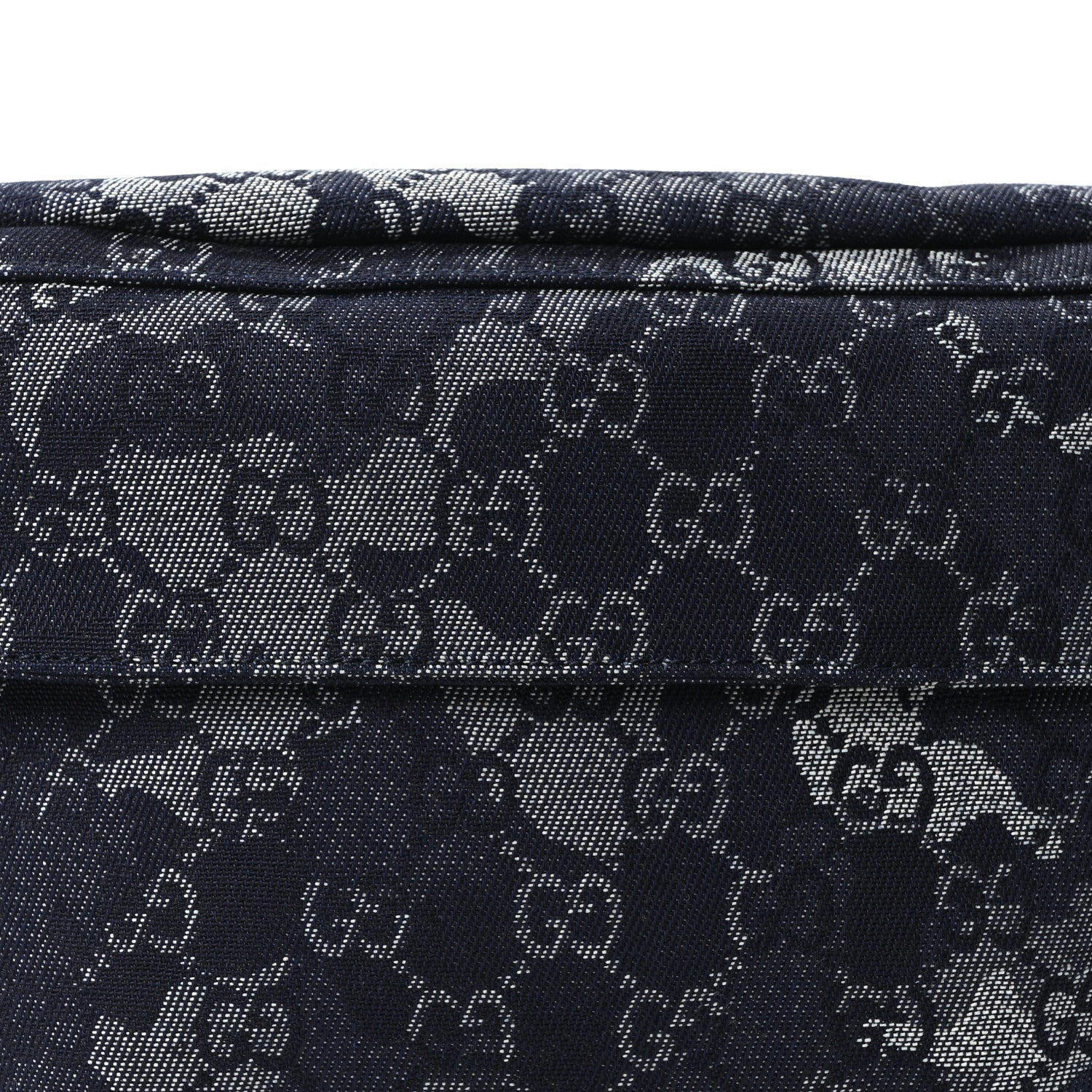 Gucci Denim Monogram Web Belt Bag Blue Multicolor 8 of 10