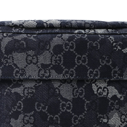 Gucci Denim Monogram Web Belt Bag Blue Multicolor 8 of 10