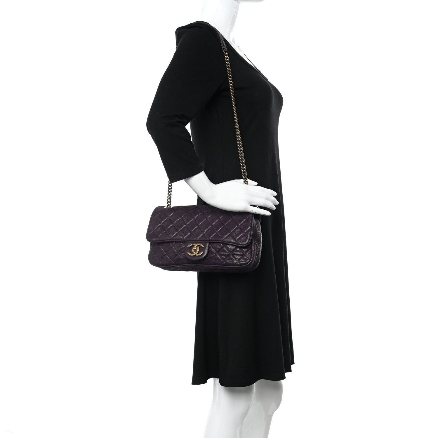 Chanel Iridescent Calfskin Quilted Small Shiva Flap Purple 2 of 11