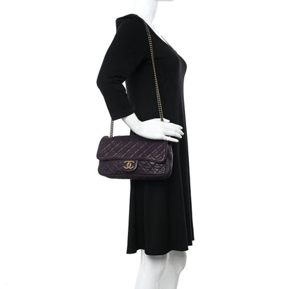 Chanel Iridescent Calfskin Quilted Small Shiva Flap Purple 2 of 11