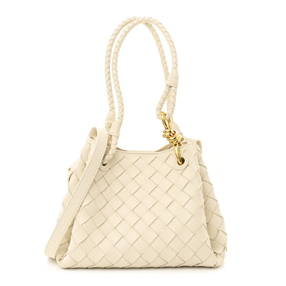 Bottega Veneta Nappa Intrecciato Small Parachute Shoulder Bag Sea Salt 1 of 10