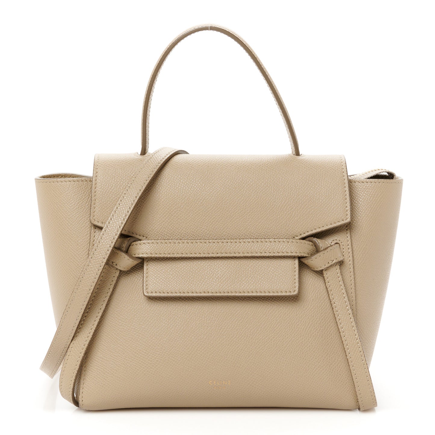 Grained Calfskin Nano Belt Bag Light Taupe