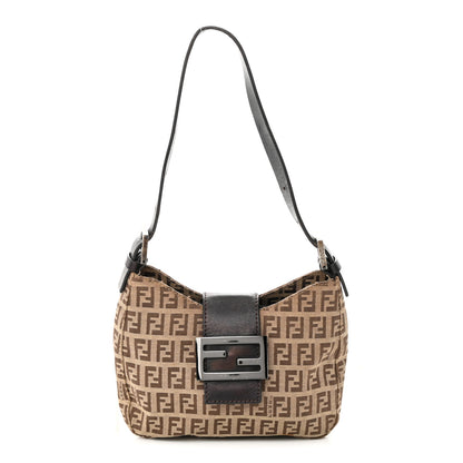 Fendi Zucchino Vitello Hobo Beige Black 1 of 23