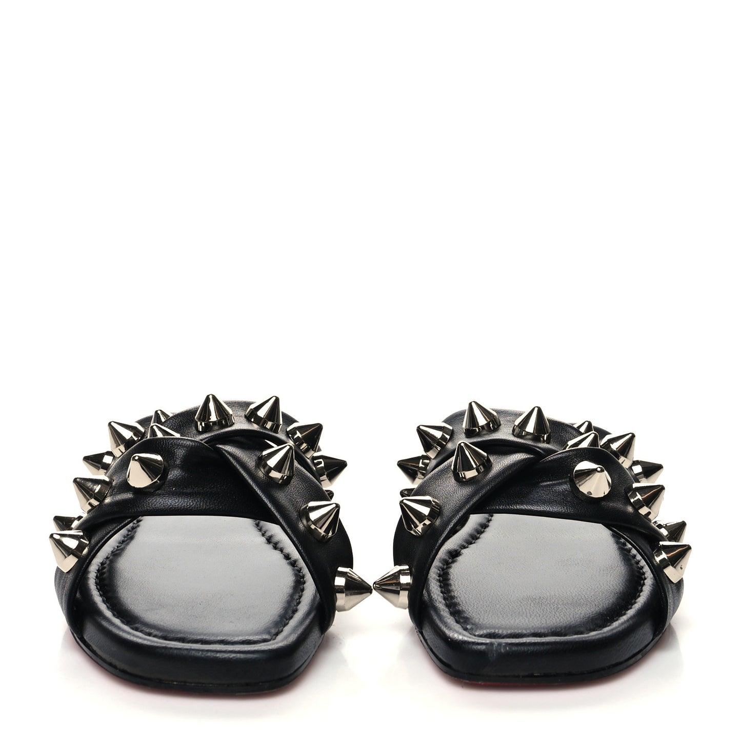 Calfskin Miss Spika Club Sandals 37 Black