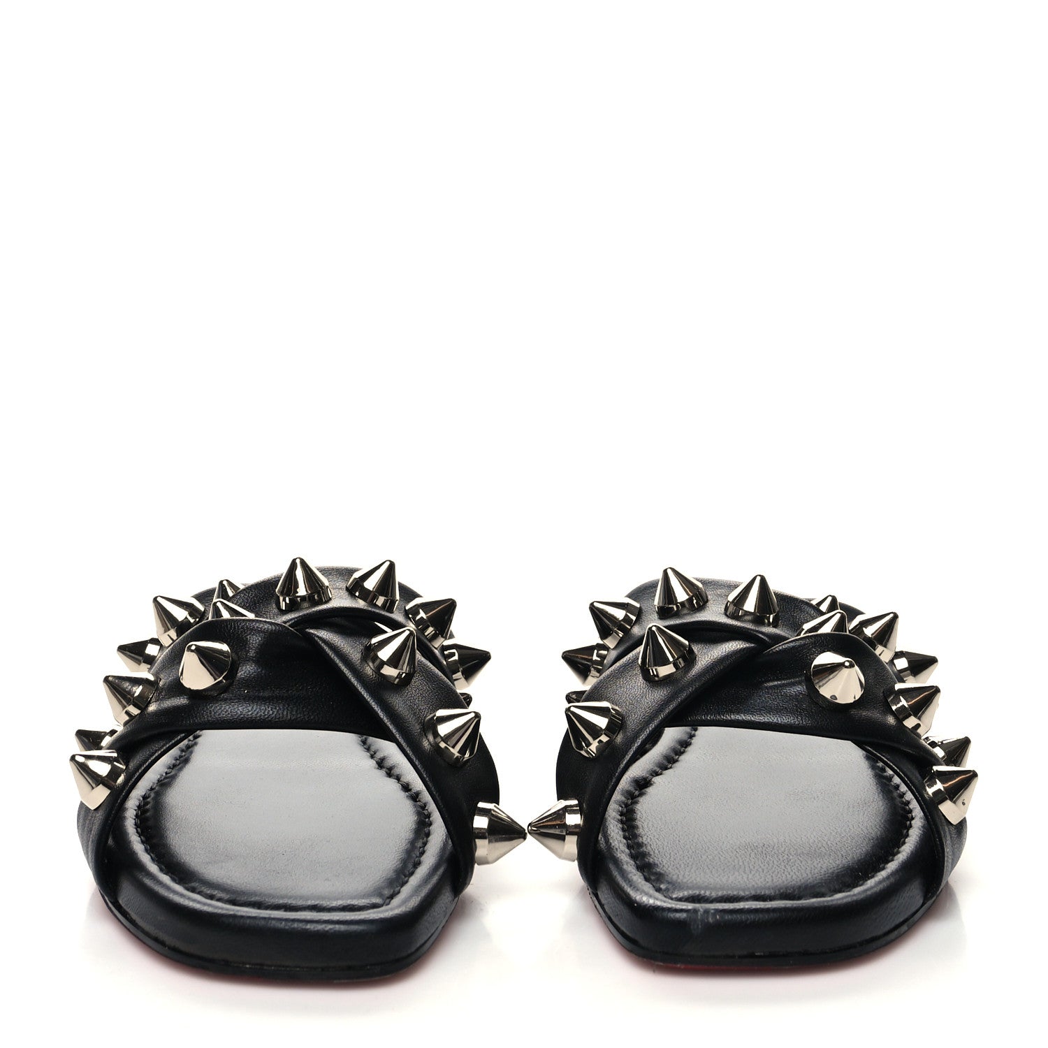 Christian Louboutin Calfskin Miss Spika Club Sandals 37 Black 2 of 8