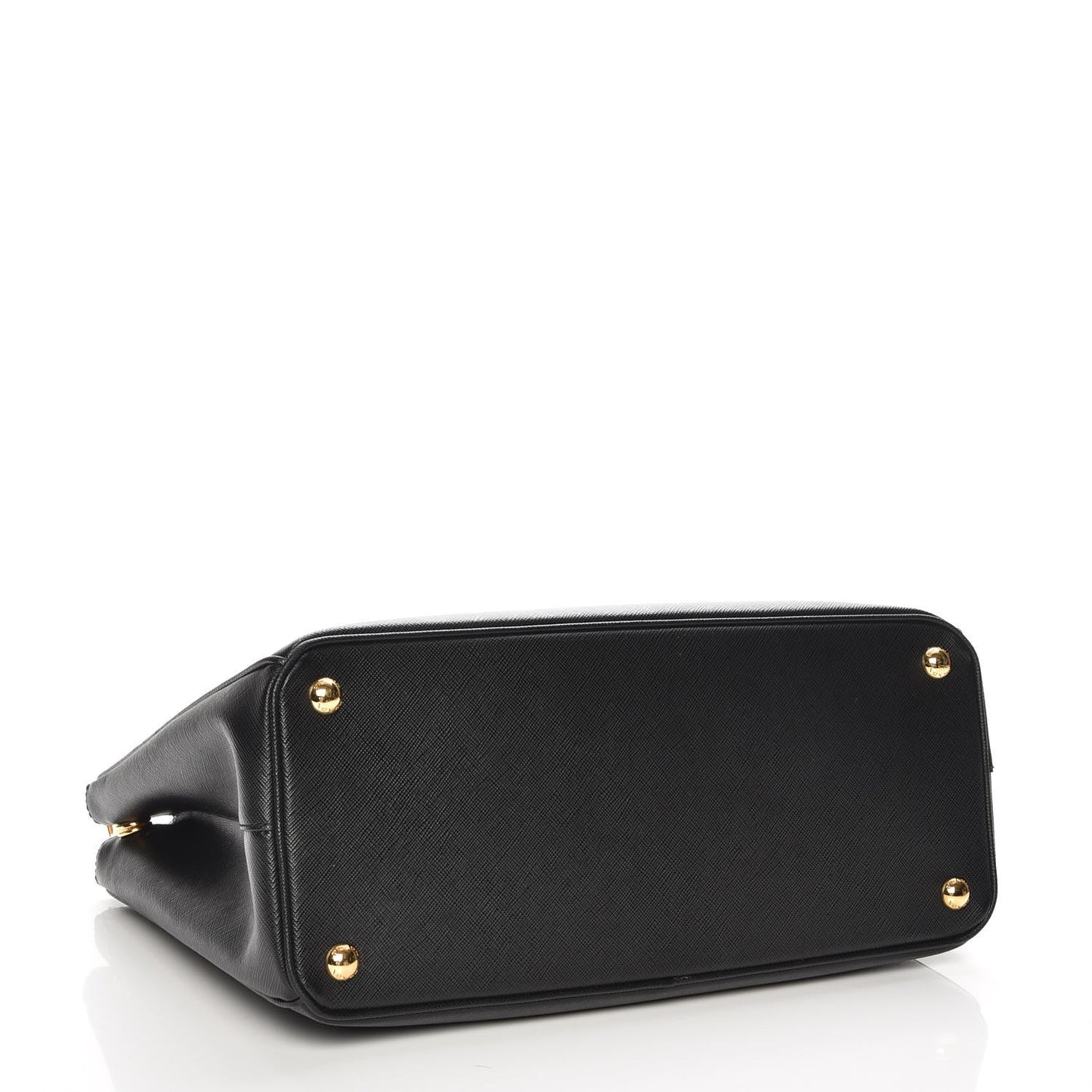 Saffiano Medium Galleria Double Zip Tote Black