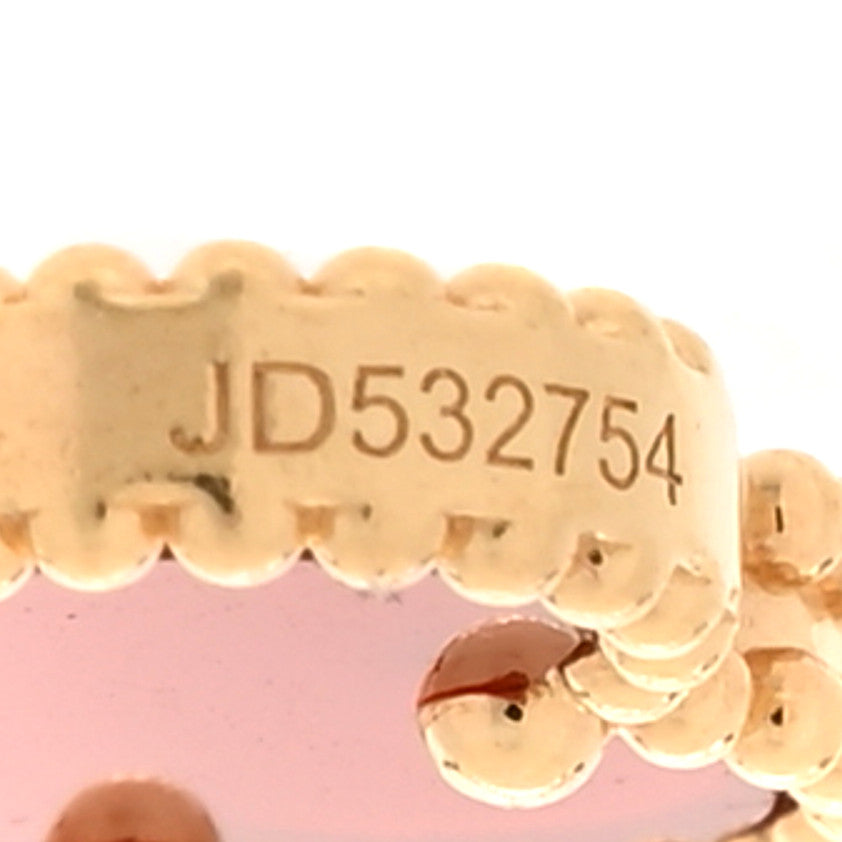 18K Yellow Gold Carnelian 5 Motifs Vintage Alhambra Bracelet