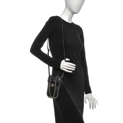 Chanel Lambskin Quilted Clutch With Chain Black 2 of 8