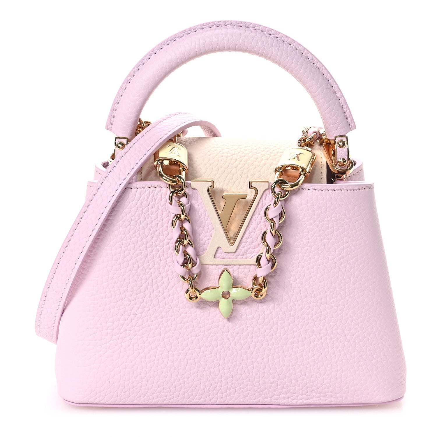 Louis Vuitton Taurillon Flower Chain Capucines Mini Marshmallow 1 of 9