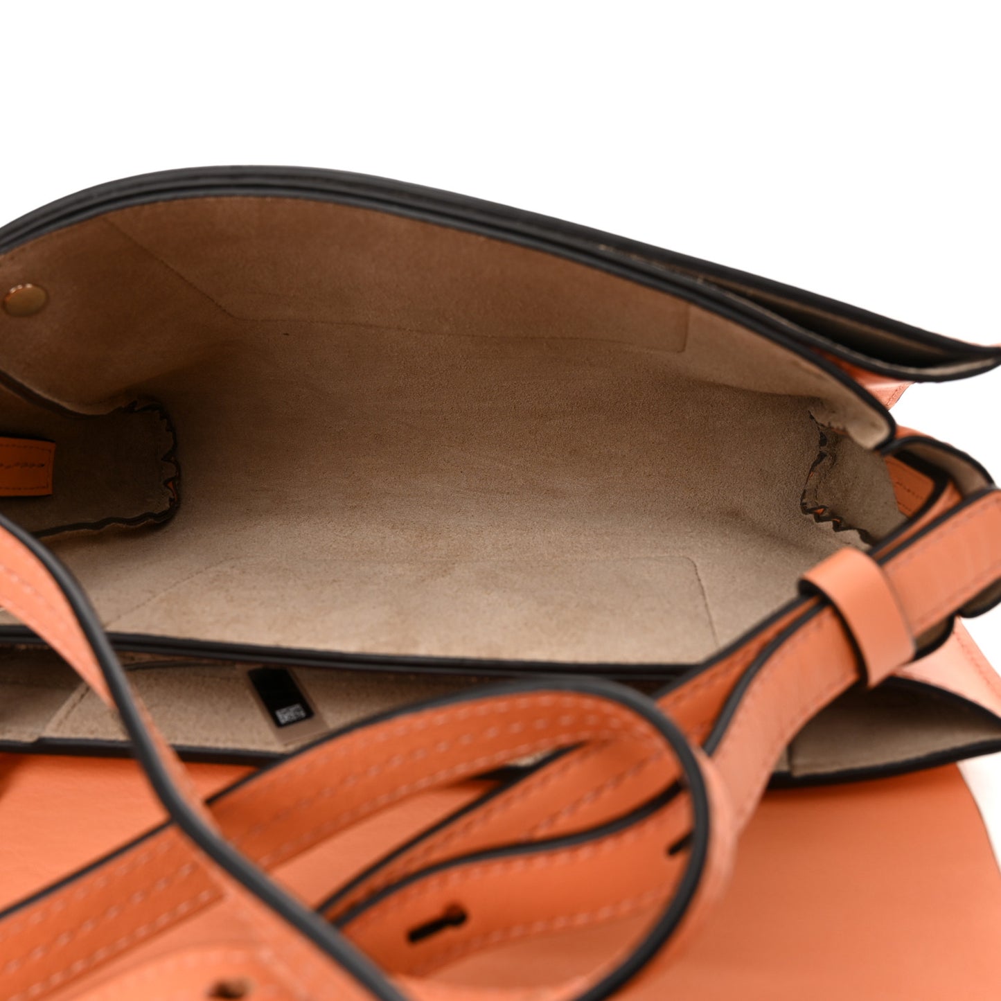 Suede Calfskin Small Faye Shoulder Bag Marrone