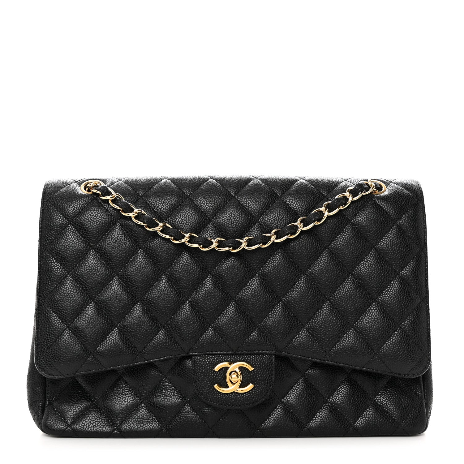 Chanel Caviar Quilted Maxi Single Flap Black 1 of 10