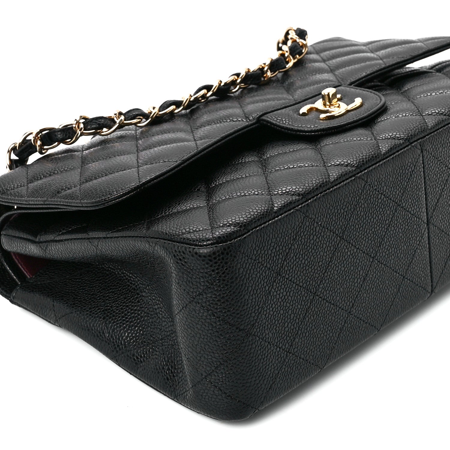 Chanel Caviar Quilted Jumbo Double Flap Black 11 of 12