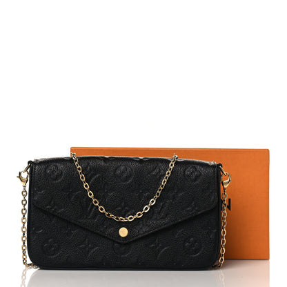 Louis Vuitton Empreinte Pochette Felicie Chain Wallet Black 10 of 10