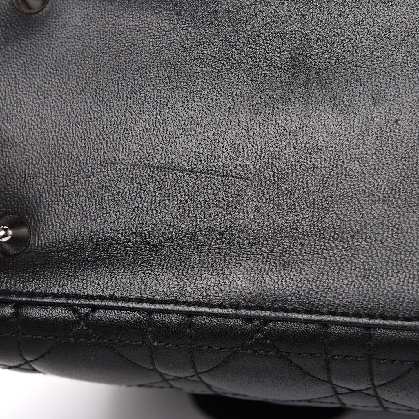 Lambskin Cannage Medium Lady Dior Black