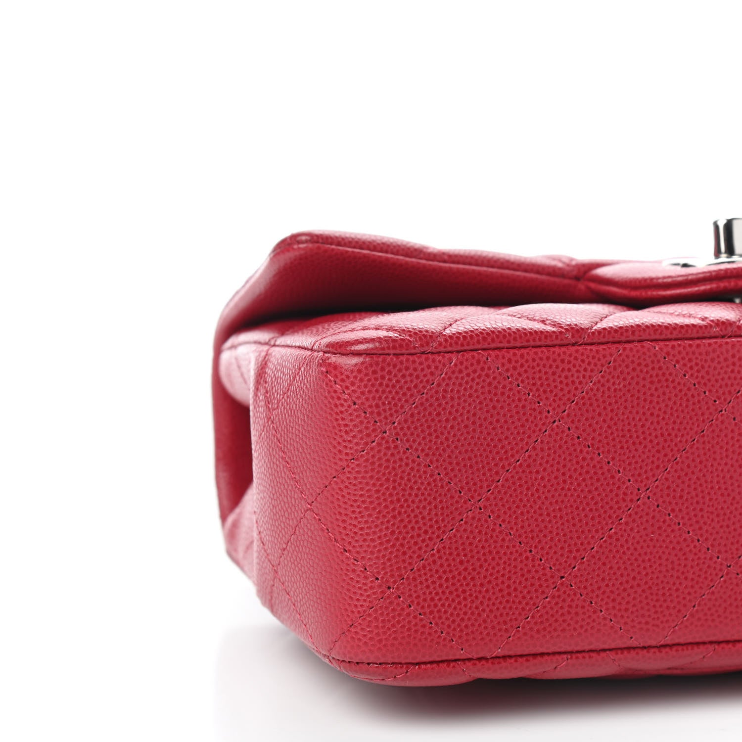 Chanel Caviar Quilted Mini Rectangular Flap Dark Pink 8 of 10