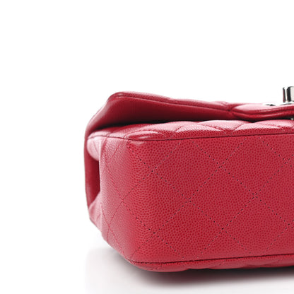 Chanel Caviar Quilted Mini Rectangular Flap Dark Pink 8 of 10