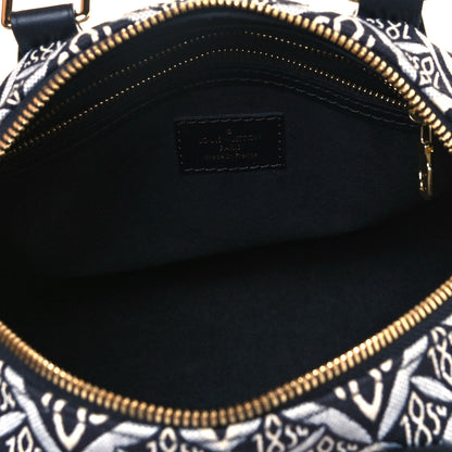 Louis Vuitton Jacquard Since 1854 Speedy Bandouliere 25 Black 5 of 11