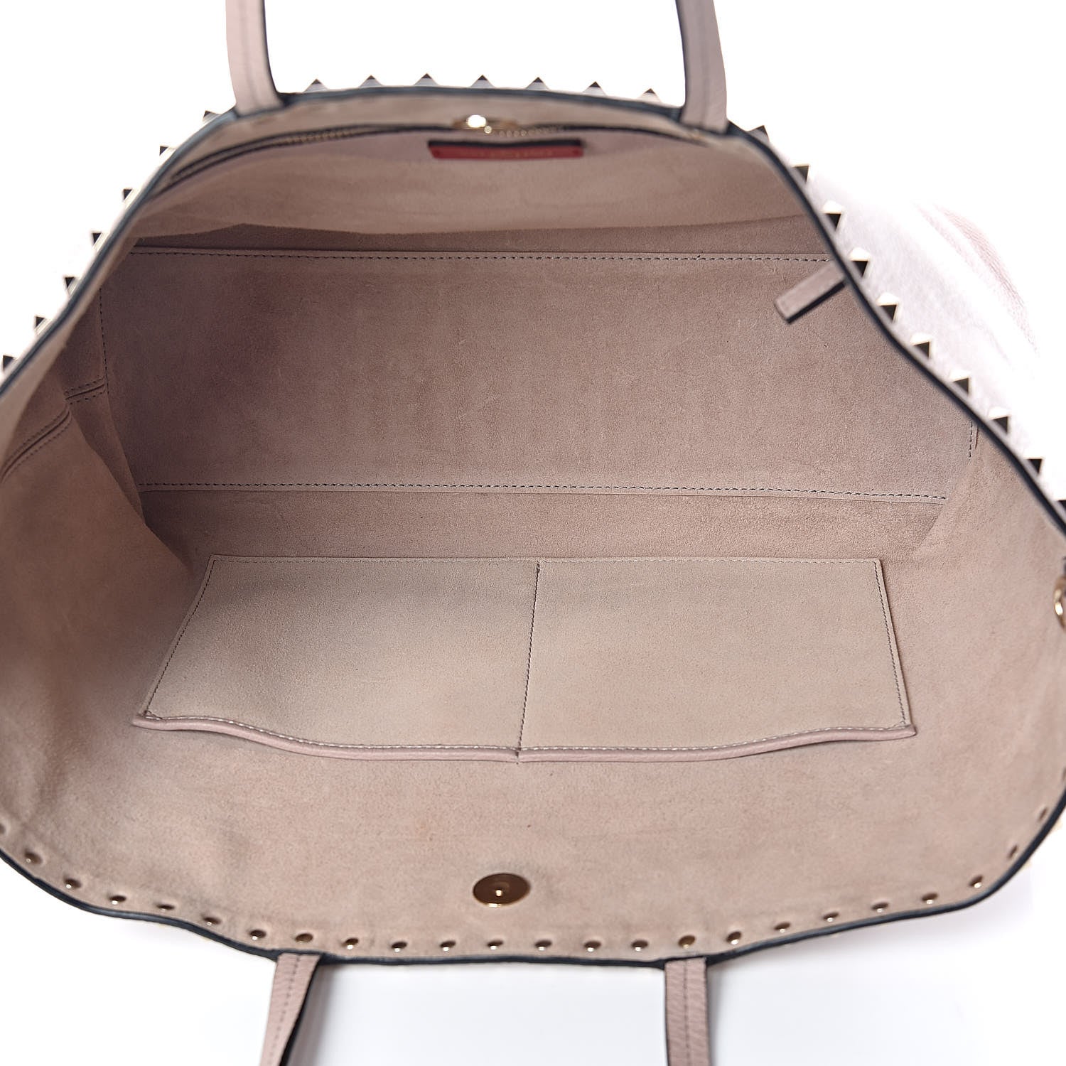Valentino Garavani Grained Calfskin Rockstud Shoulder Tote Poudre 5 of 9