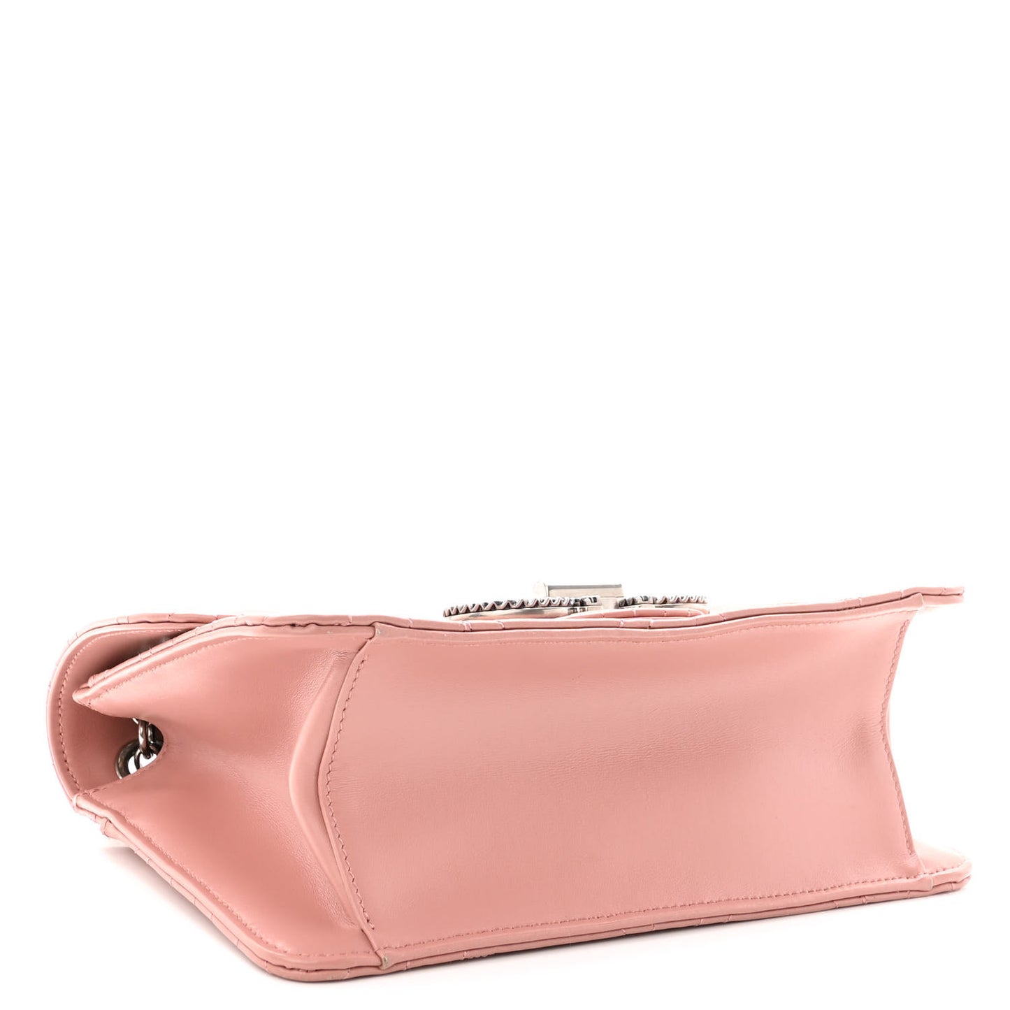 Calfskin Quilted Gancini Flap Bag Antique Rose