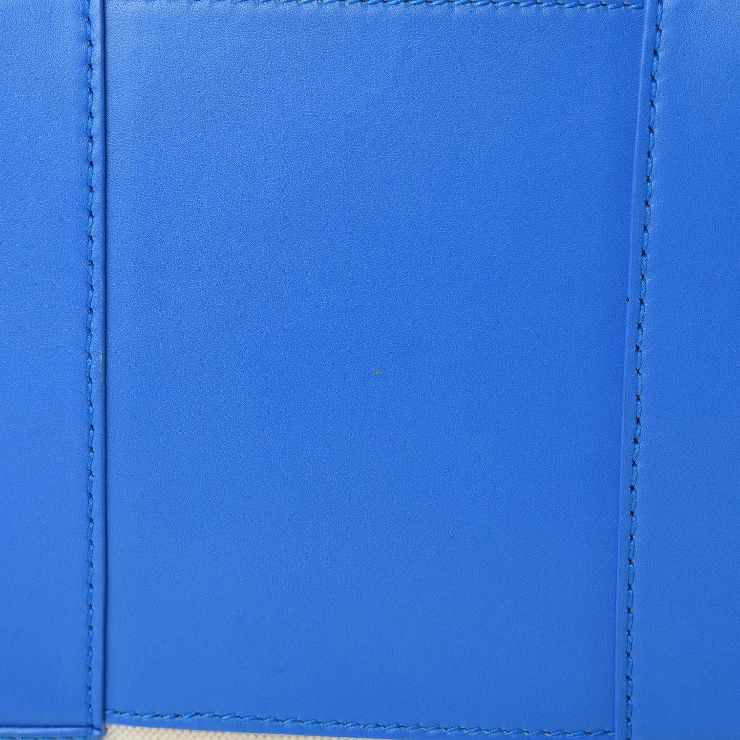 Cotton Canvas Calfskin Bucket Bag Bleu Pacifique