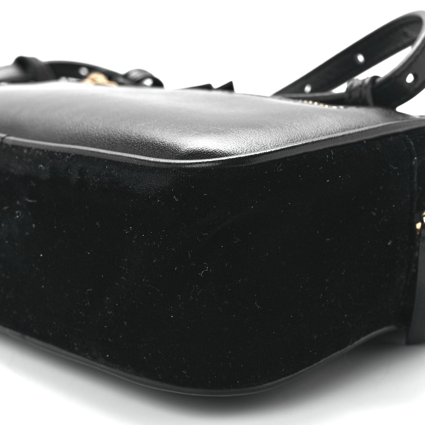 Velour Matelasse Monogram Lou Belt Bag Black