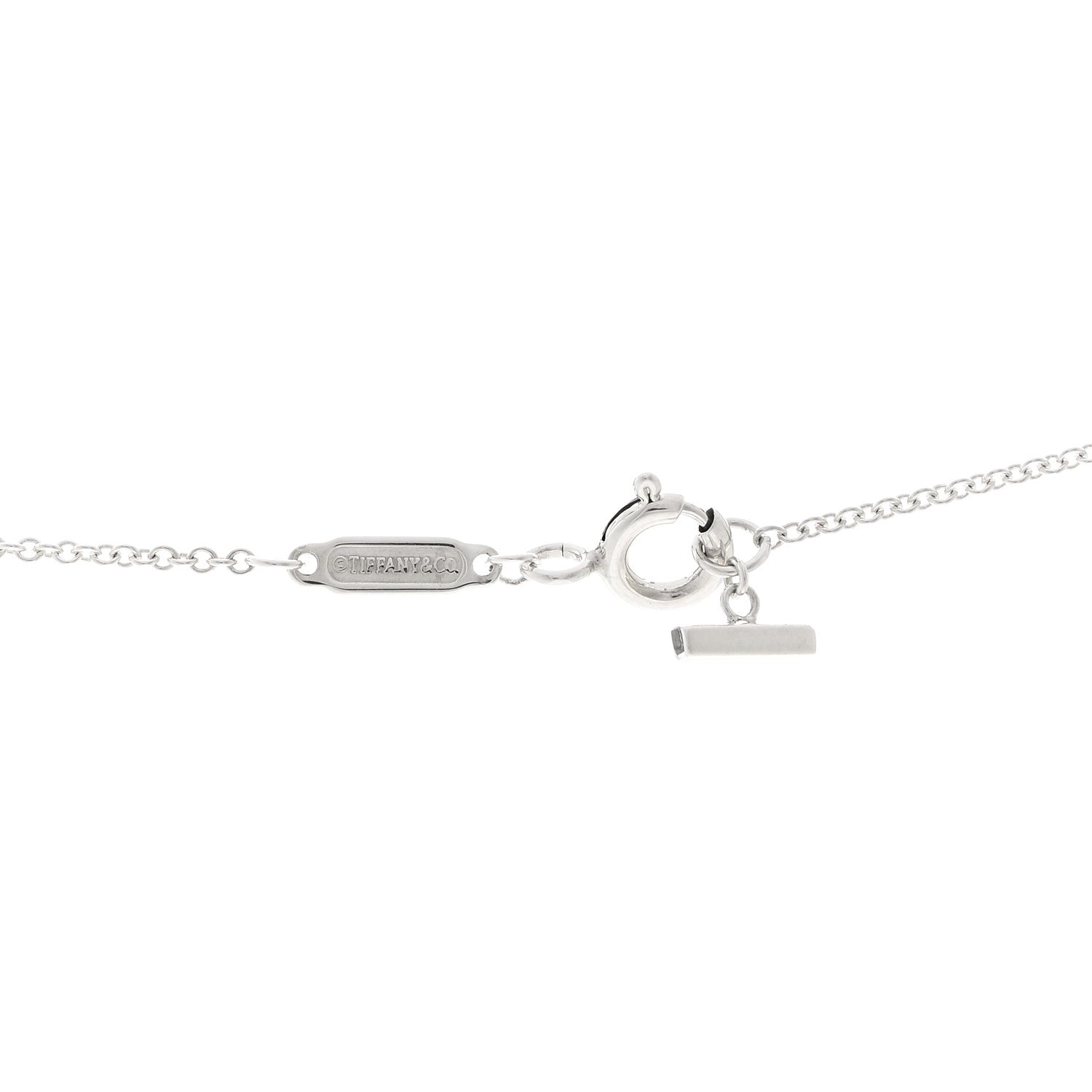 Tiffany Sterling Silver Large T Smile Pendant Necklace 1857735
