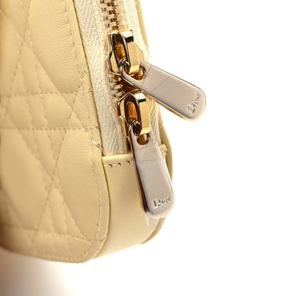 Christian Dior Lambskin Cannage Lady Dior Phone Holder Light Yellow 9 of 9