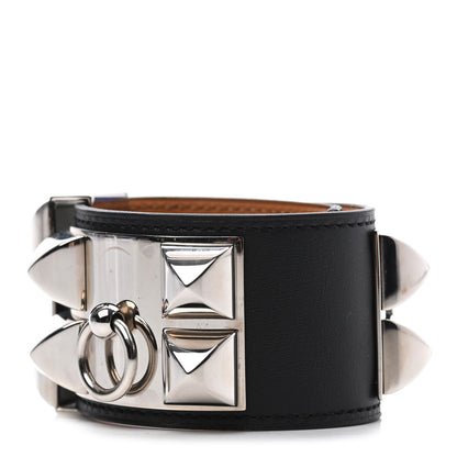Hermes Swift Collier de Chien CDC Bracelet S Black Gold 1 of 4