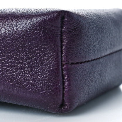 Chanel Goatskin Camellia Embossed Cosmetic Case Purple 9 of 9