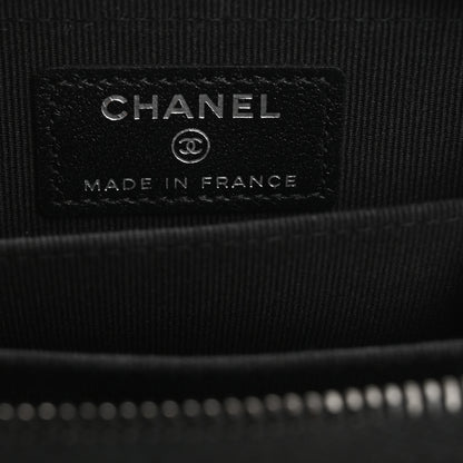 Chanel Lambskin Quilted Zip Coin Purse So Black 6 of 8