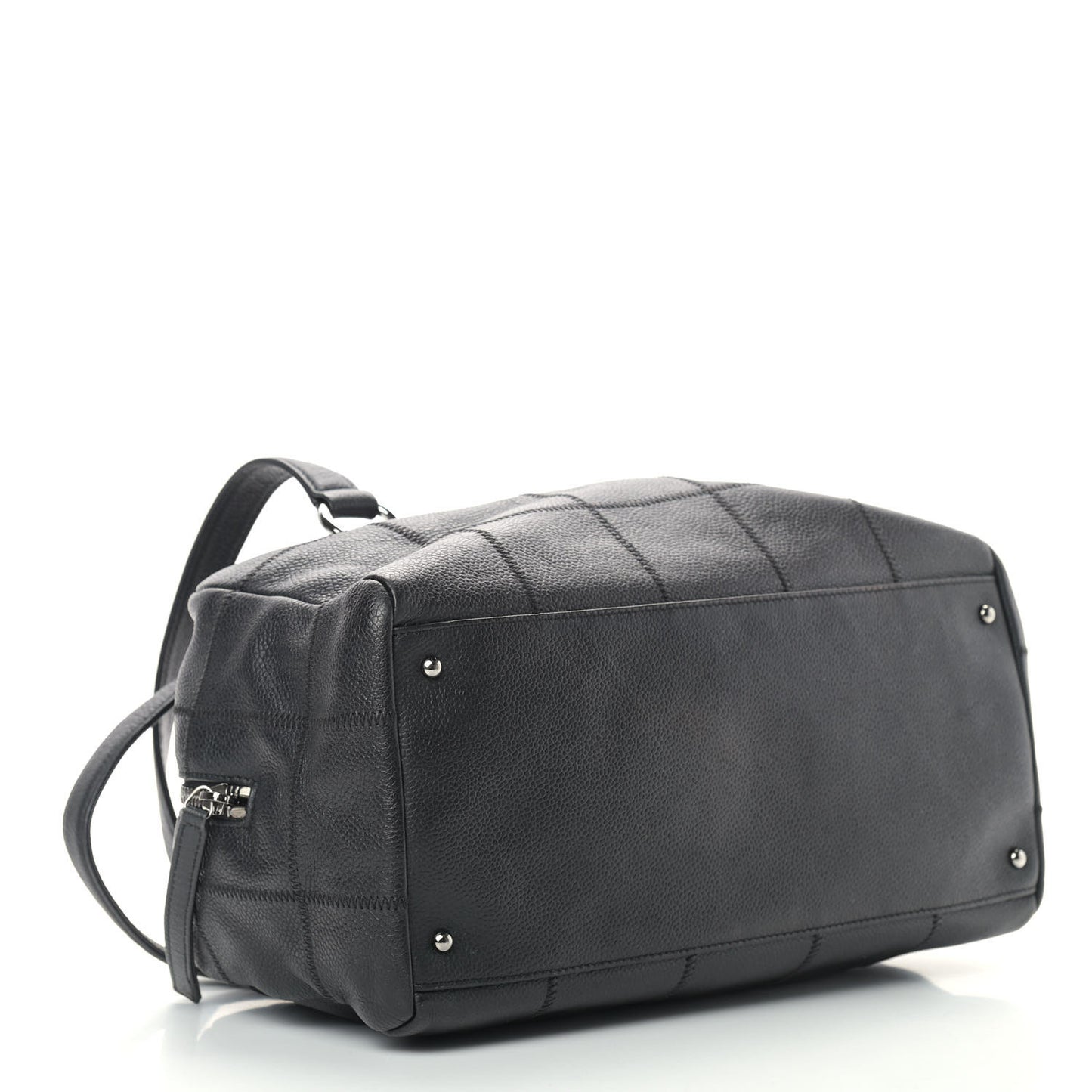Caviar Square Stitched Tote Black