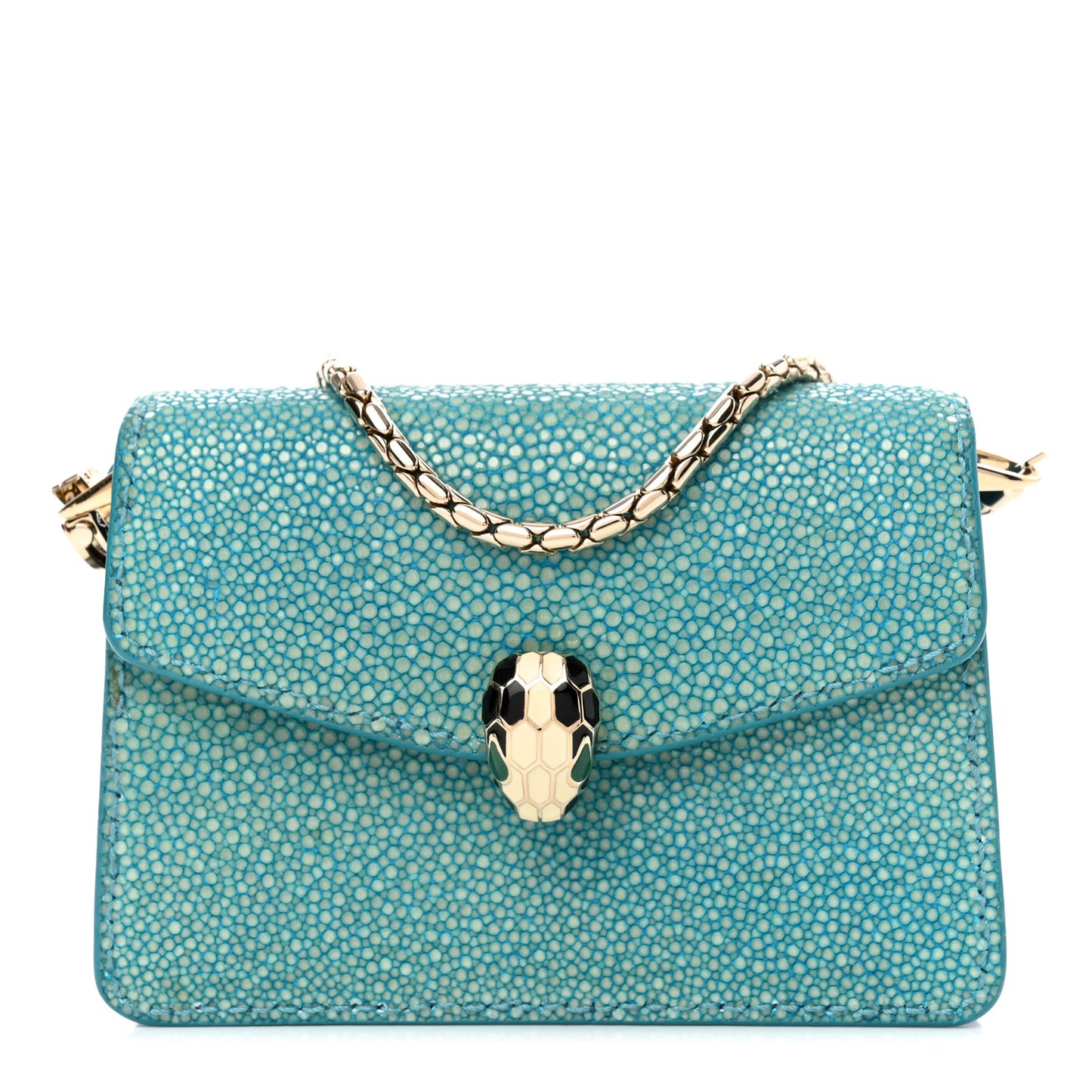 Galuchat Serpenti Forever Miniature Bag Charm Green
