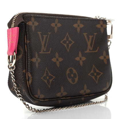 Louis Vuitton Monogram 2019 Christmas Animation Mini Courchevel Pochette Accessories Fuchsia 3 of 8