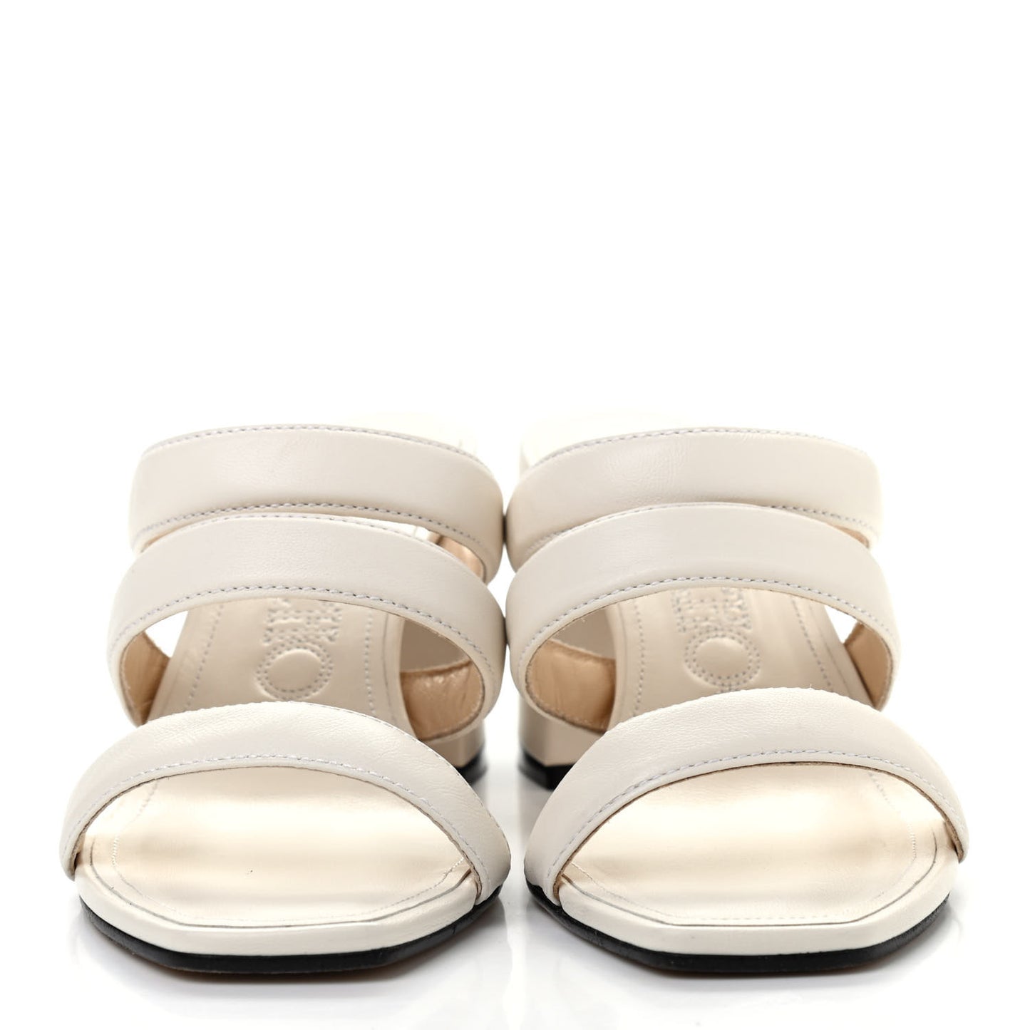 Nappa Auna 65 Mule Sandals 41 Latte