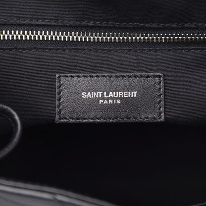 Saint Laurent Calfskin Y Quilted Monogram Small Loulou Backpack Black 5 of 9