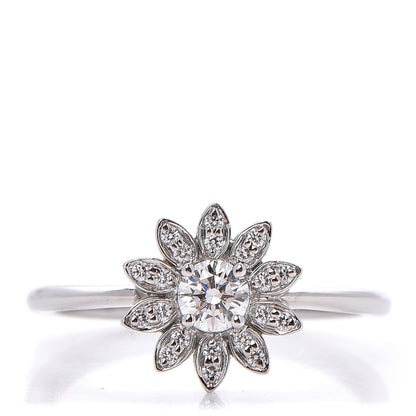Tiffany Platinum Diamond Enchant Garden Flower Ring 51 5.75 1 of 3
