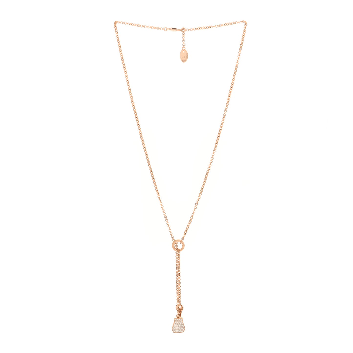 18K Rose Gold Diamond PM Kelly Clochette Necklace