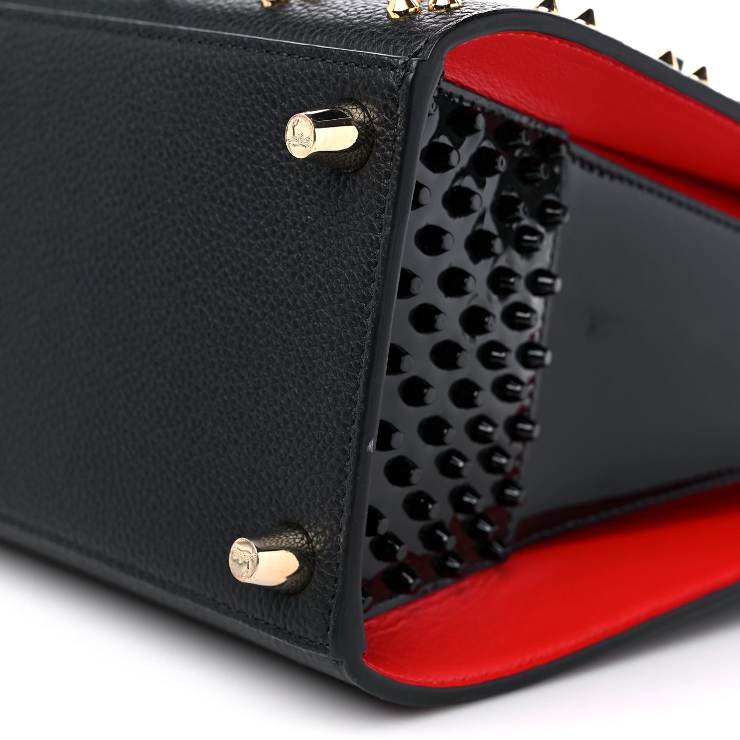 Calfskin Spikes Loubinthesky Medium Paloma Black Multimetal