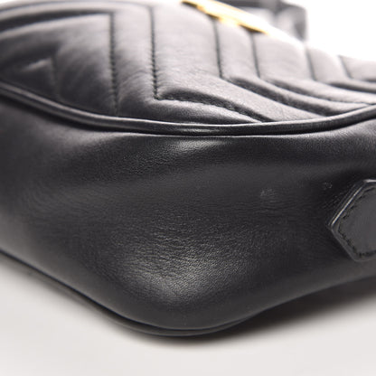 Gucci Calfskin Matelasse Mini GG Marmont Chain Shoulder Bag Black 12 of 12