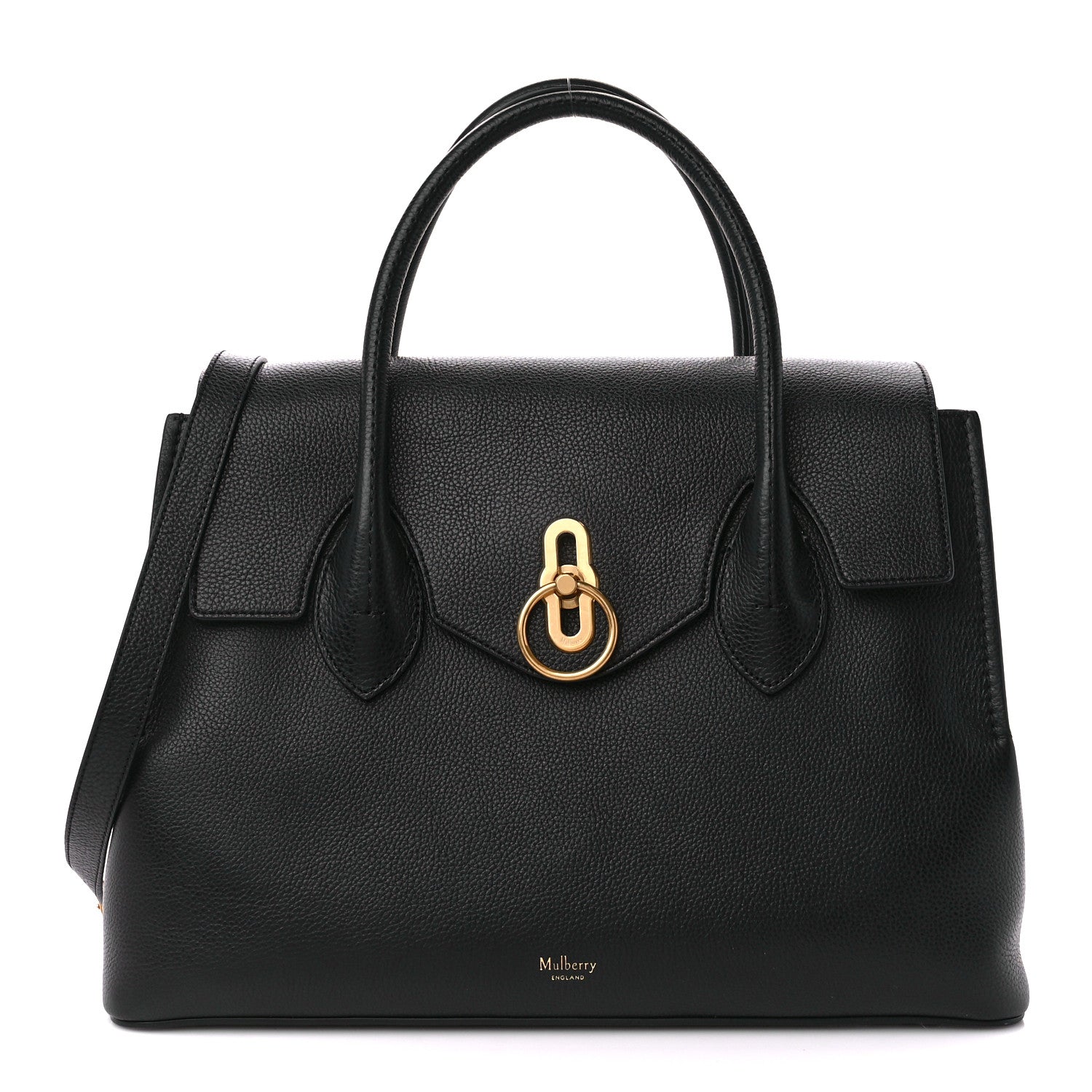 Mulberry Small Classic Grain Calfskin Seaton Black 1 of 11