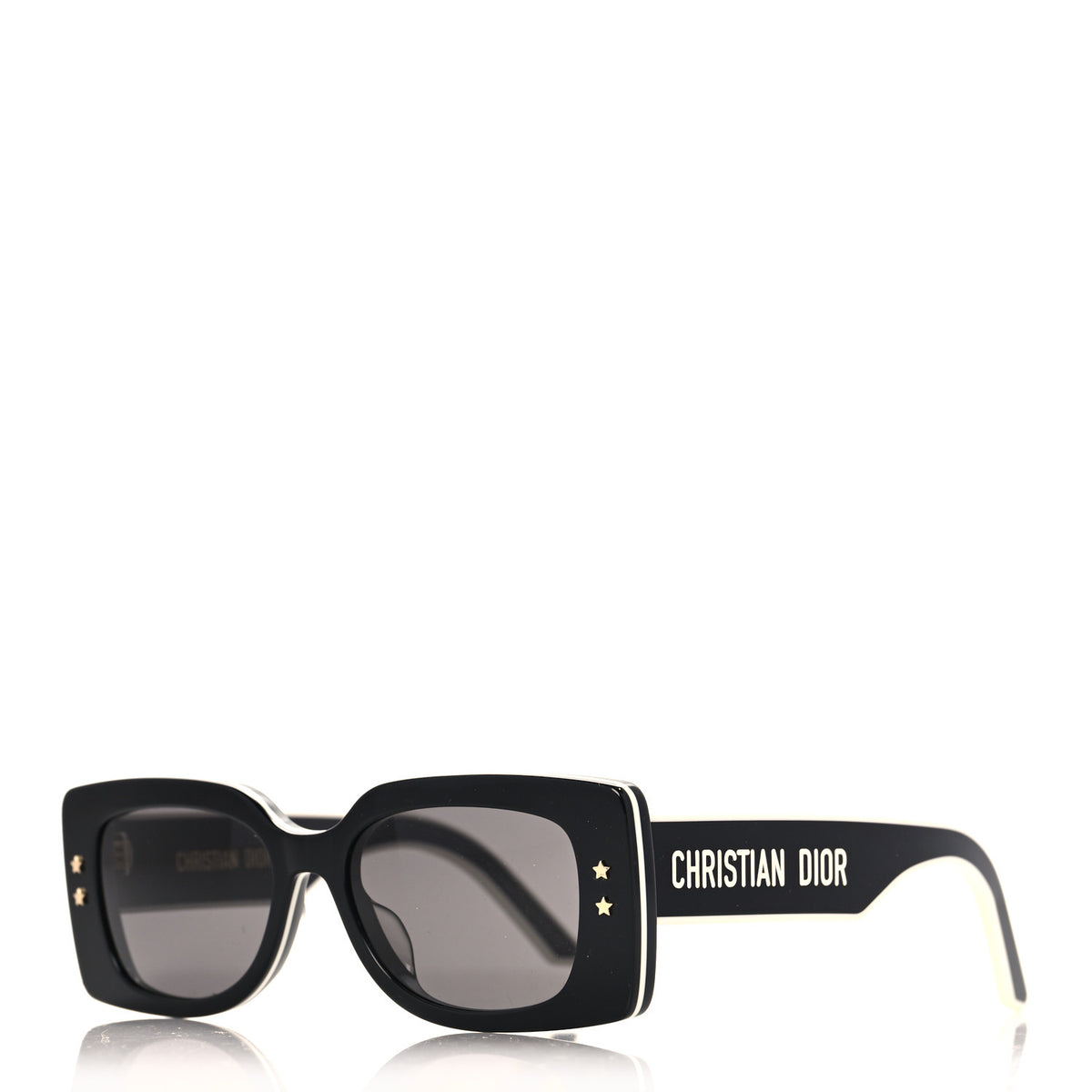 Diorpacific S1U Square Sunglasses Black White