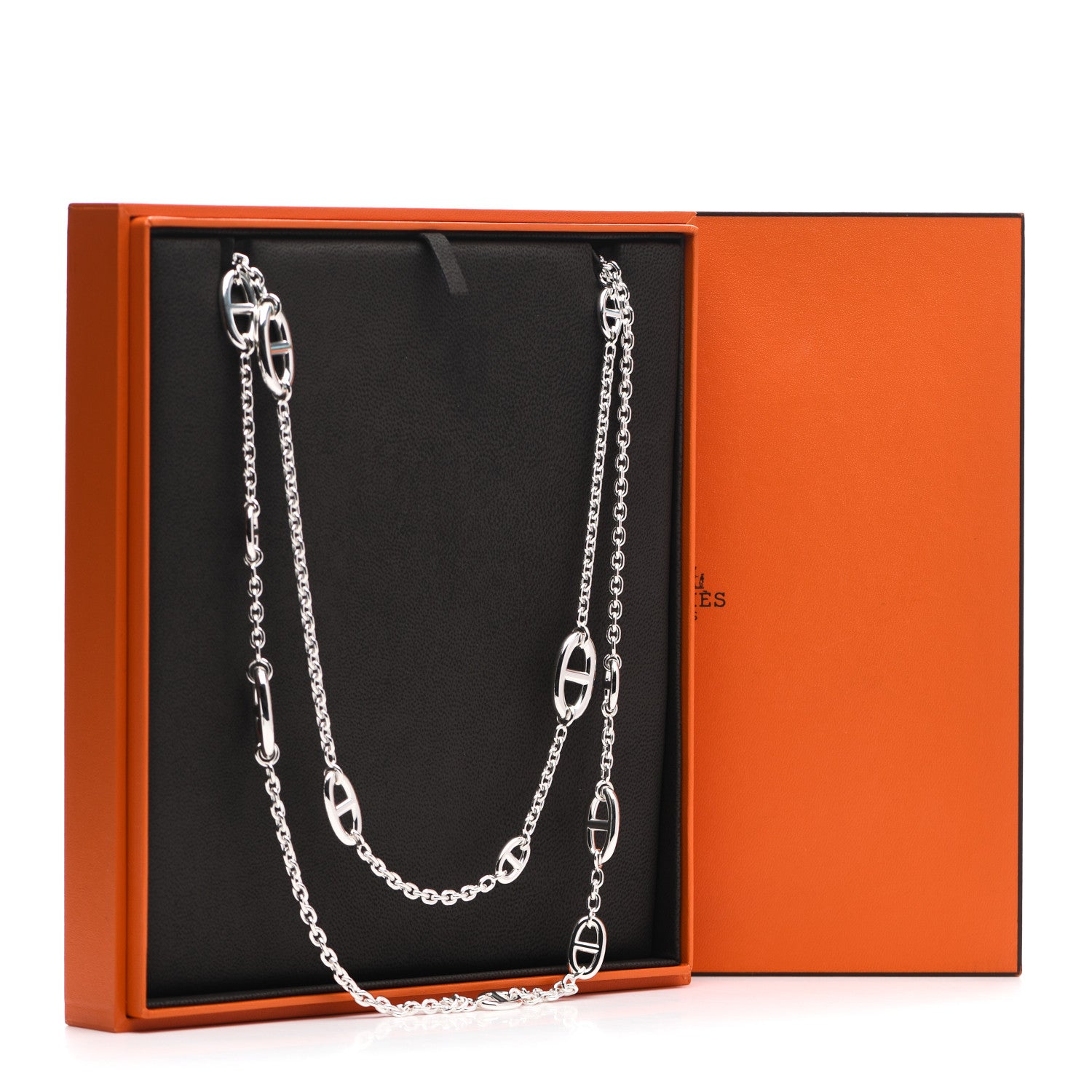 Hermes Sterling Silver Farandole Necklace 160 5 of 5