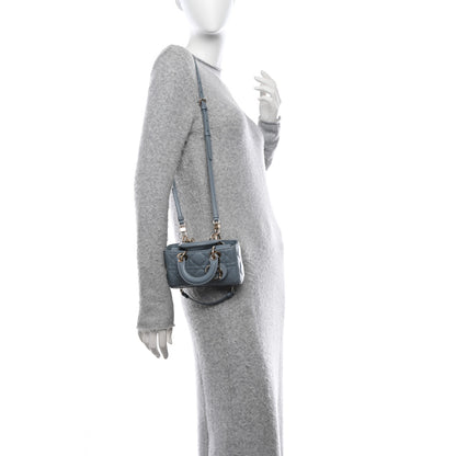 Christian Dior CHRISTIAN DIOR Lambskin Cannage Micro Lady D-Joy Cloud Blue 2 of 11