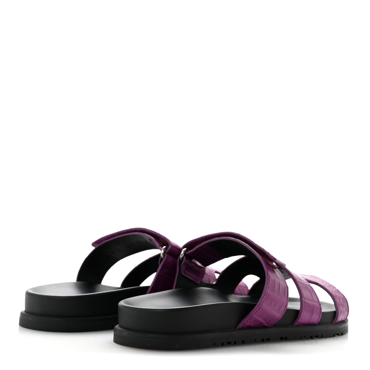 Hermes Matte Alligator Womens Chypre Sandals 38.5 Anemone 5 of 10