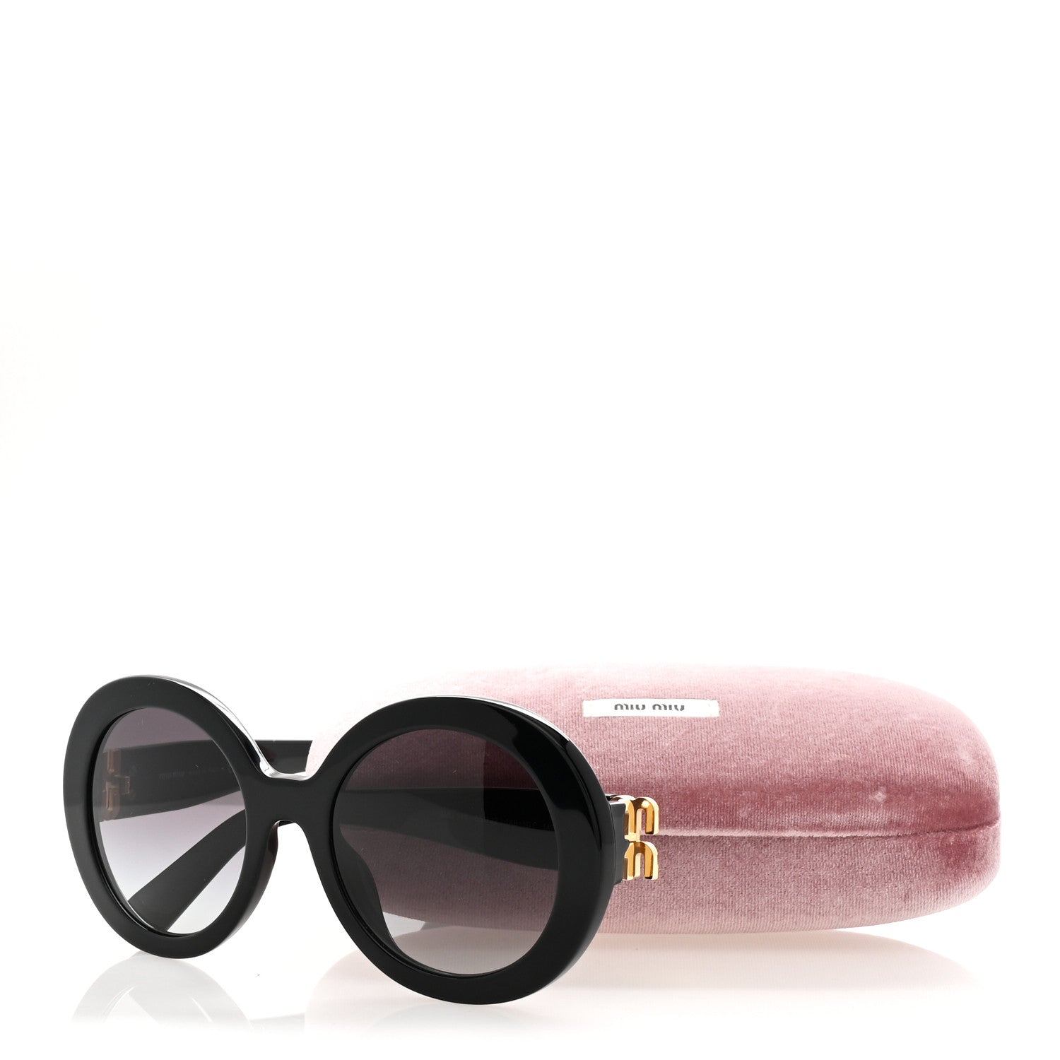 Miu Miu Acetate Round Sunglasses SMU 11Y Black 7 of 7