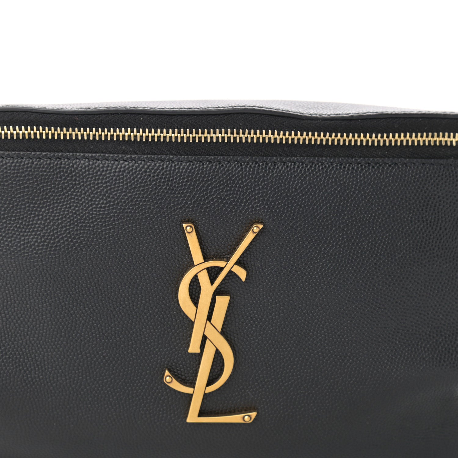 Saint Laurent Grain De Poudre Monogram Belt Bag Black 8 of 11